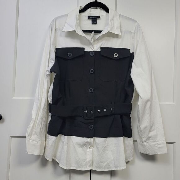 Ashley Stewart belted cargo corset blouse, 14 - Picture 6 of 13